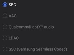 Codecs de áudio Bluetooth