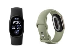 O Fitbit Edge em Obsidiana e Verde-oliva.