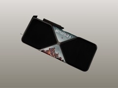 Imagem mostrando a RTX 5090 com um envoltório personalizado do Battlefield 6 (Fonte da imagem: Nvidia)