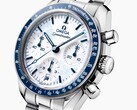 O Omega Speedmaster Milano Cortina 2026 apresenta um mostrador branco envernizado (Fonte da imagem: Omega)