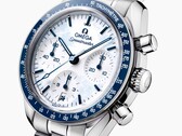O Omega Speedmaster Milano Cortina 2026 apresenta um mostrador branco envernizado (Fonte da imagem: Omega)