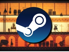 Uma imagem mostrando o jogo Apotheon e o logotipo do Steam.