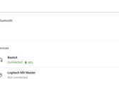O sistema operacional cromado agora tem uma barra de bateria Bluetooth. (Fonte: XDA)