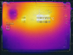 Thermal profile, underside (max load)