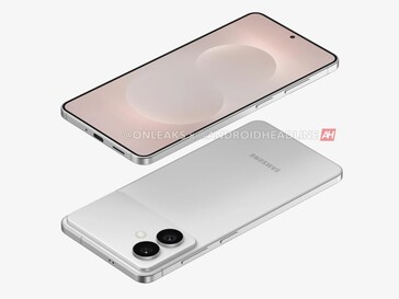 Renderização não oficial mostrando mais um ângulo do suposto Galaxy S26 Edge. (Fonte da imagem: OnLeaks via Android Headlines)