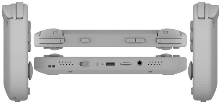 O TrimUI Smart Pro S de vários ângulos. (Fonte da imagem: Baidu)