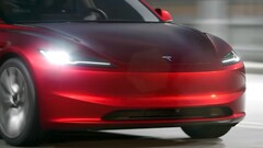 faróis do Model 3 de 2024 (imagem: Tesla/YT)