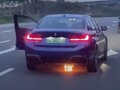A traseira de um BMW elétrico série 3 pegou fogo durante um test drive perto da cidade chinesa de Zhengzhou (Imagem: CnEVPost)