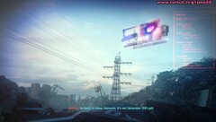 Cyberpunk 2077 Easter egg message (Fonte: g1zmo59 on Twitch)