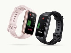 O Honor Band 7 smartwatch tem características de saúde, como SpO2 e monitores de freqüência cardíaca. (Fonte de imagem: JD.com)