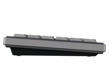 Perfil lateral do Cherry Xtrfy K63W Pro de baixo perfil.