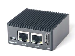 NanoPi R3S-LTS: Novo computador de placa única também com armazenamento eMMC. (Fonte da imagem: FriendlyElec)