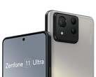 Uma renderização do Zenfone 11 Ultra. (Fonte: evleaks)