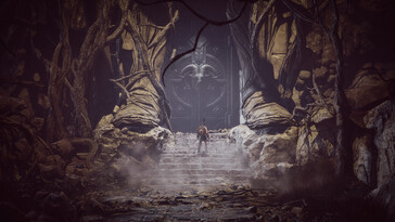 Uma imagem mostrando um ambiente de Achilles: Legends Untold.