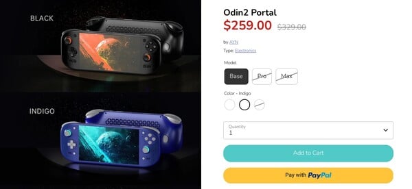 A base do Odin 2 Portal está custando US$ 259 no momento.