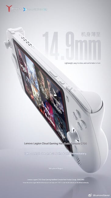 A Lenovo destaca a espessura do console portátil para jogos Legion C700 (tradução automática)