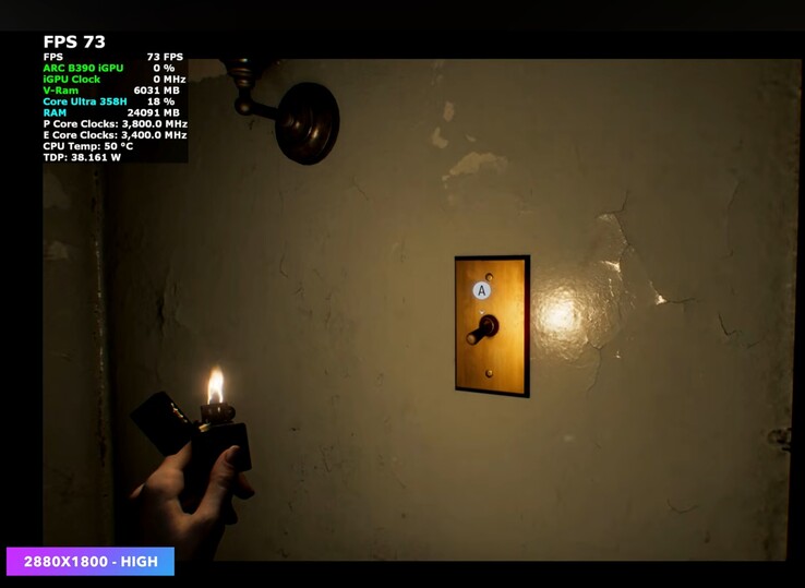 Desempenho do OneXPlayer Super V em Resident Evil Requiem.