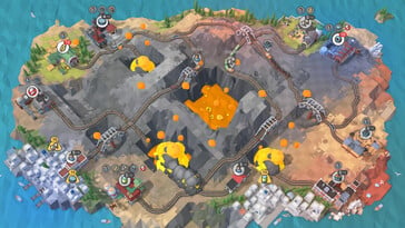 Na foto: uma captura de tela do jogo Train Valley 2.