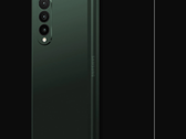 O Galaxy Z Fold 3 estará disponível em três cores, incluindo o verde. (Fonte da imagem: dbrand)