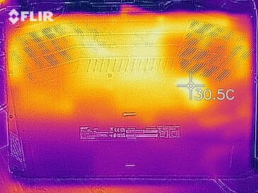 Lado inferior de geração de calor (ocioso)