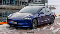 Teste de alcance de inverno do Model 3 Highland (imagem: Siv Seglem/Motor)