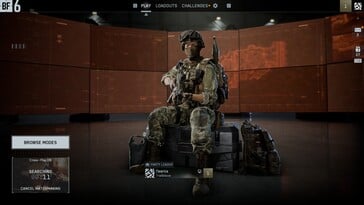 A tela do lobby é muito minimalista. Gostei dela imediatamente.