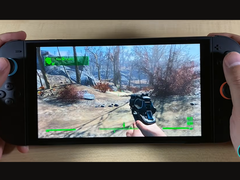 Uma captura de tela de Fallout 4 em execução em um Nintendo Switch 2