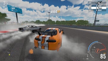 Na imagem: Uma captura de tela do jogo First Racer.