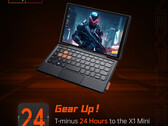 O ONEXPLAYER X1 Mini pode ser usado como um grande dispositivo portátil para jogos ou como um mini laptop. (Fonte da imagem: One-Netbook)