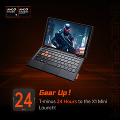 O ONEXPLAYER X1 Mini pode ser usado como um grande dispositivo portátil para jogos ou como um mini laptop. (Fonte da imagem: One-Netbook)