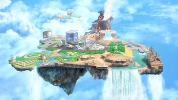 Área do modo City Trial mostrada em Kirby Air Riders (Fonte da imagem: Nintendo)