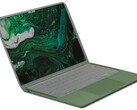 O MacBook Air de 2022 foi retratado com um entalhe neste conceito de renderização feita em leque. (Fonte da imagem: @AppleyPro - editado)