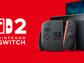 O console Nintendo Switch 2 na foto à direita do logotipo
