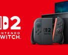 O console Nintendo Switch 2 na foto à direita do logotipo