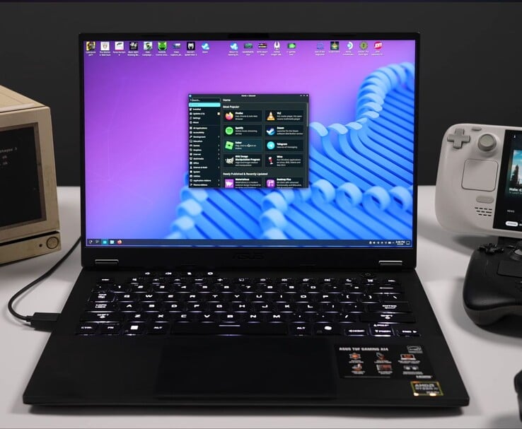 Modo desktop do SteamOS em execução no Asus TUF Gaming A14