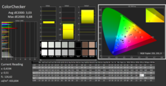 CalMAN ColorChecker (espaço de cor de referência sRGB)