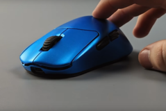 Mouse ultraleve Vaidemi Nimbus com estrutura sólida em azul
