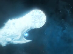 Uma imagem conceitual do buraco negro comendo a estrela (Fonte da imagem: vídeo da NASA via YouTube; captura de tela editada)