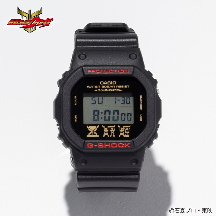 O relógio Casio G-Shock x Kamen Rider Kuuga DW-5600X. (Fonte da imagem: Artimation)