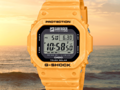 O novo relógio Casio G-Shock x Surfrider Foundation Japan (foto) será lançado em breve em mais países europeus. (Fonte da imagem: Casio, editado)