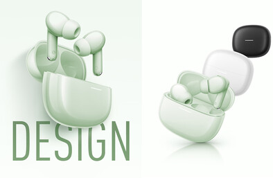 Opções de design e cor dos fones de ouvido