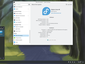 Um ambiente de área de trabalho que executa o Fedora Linux.