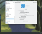 Um ambiente de área de trabalho que executa o Fedora Linux.