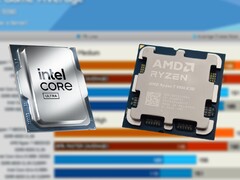 O Intel Core Ultra 9 285K teve um MSRP de lançamento de US$ 589, enquanto o Ryzen 7 9800X3D foi lançado por US$ 479. (Fonte da imagem: Intel, Notebookcheck, Hardware Unboxed no YouTube, editado)