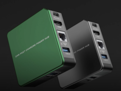 O Kwumsy Power Hub PH1 tem seis saídas, incluindo portas USB-C de 65 W e HDMI de 4K. (Fonte de imagem: Kwumsy)