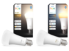 As lâmpadas inteligentes Philips Hue A67 E27 White (esquerda) e White ambiance (direita) 1600. (Fonte da imagem: Philips Hue)