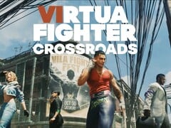 Arte promocional da capa de Virtua Fighter Crossroads