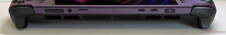 Portas: Volume, estéreo de 3,5 mm, microSD Express, 2 portas USB-C 4.0 com Thunderbolt 4 (40 Gbps, DisplayPort, DisplayPort, Power Delivery 3.0), botão liga/desliga com leitor de impressão digital