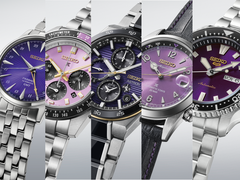 Da esquerda para a direita, na foto: Seiko Presage HCB006J1, Prospex HBJ005, Astron HAB011J1, Alpinist HBC006J1 e 5 Sports HDB003.