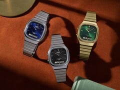 O Casio AQ-240E-2A2, o AQ-240E-1A e o AQ-240EG-3A (da esquerda para a direita)